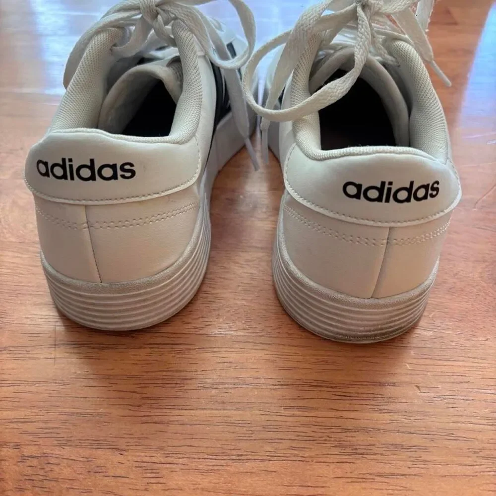 Adidas Women's White and Black Trainers